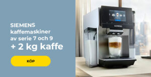 SIEMENS kaffemaskiner av serie 7 och 9 + 2 kg kaffe