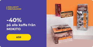 -40 % på alla kaffe från MOKITO