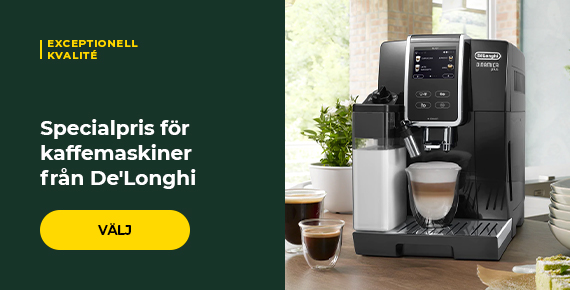 Specialpris för kaffemaskiner från De'Longhi