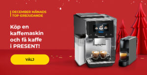 Köp en kaffemaskin och få kaffe i present!