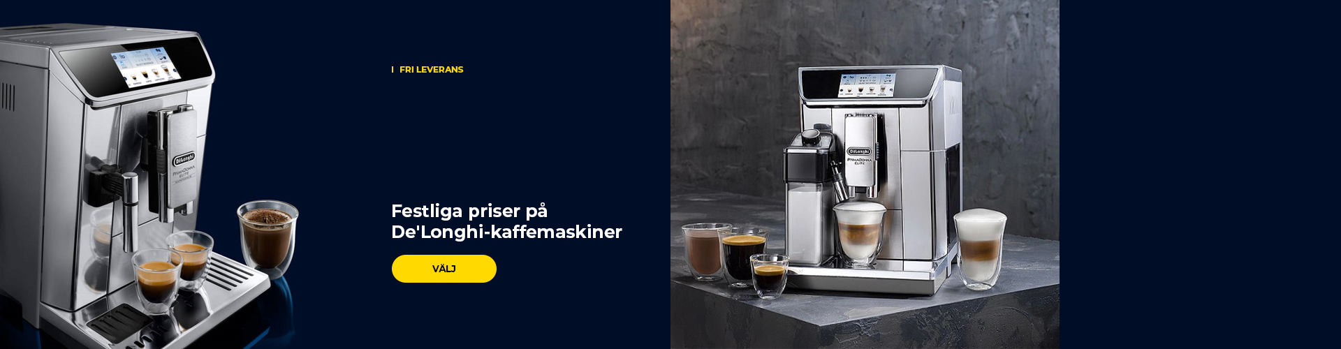 Festliga priser på De'Longhi-kaffemaskiner
