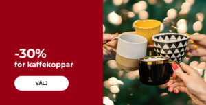 30% för kaffekoppar