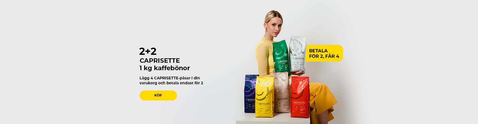 2+2 CAPRISETTE 1 kg kaffebönor