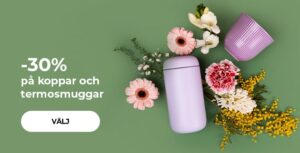 30 % rabatt på koppar och termosmuggar